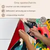 Schilderij - Abstract - Bloemen - Roze keuken achterwand spatscherm klein -spatscherm_NL