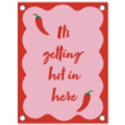 Chilipeper - Red - Hot - Quotes tuinposter los doek klein -3d