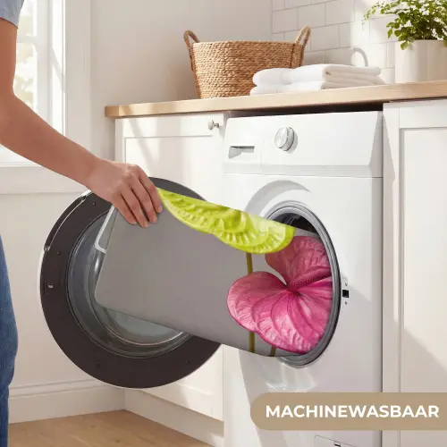 Planten - Anthurium - Groen - Roze WCmat klein -USP_WasbaarNL