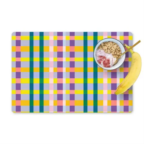 Ruit - Patroon - Kleurrijk Placemat vinyl groot 368 -zzzproduct_Kitchenyeah-website