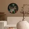 Stilleven met bloemen - Schilderij van Cornelia van der Mijn Wandcirkel kunststof plaat 5mm dik klein -sfeer1