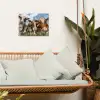 Bruin-witte koeien in de wei tuinposter los doek klein -sfeer7