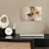 Modern - Bruin - Abstract - Beige poster papier klein -sfeer1
