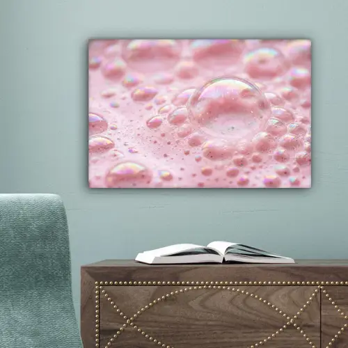 Schuim - Structuur - Roze canvas 2cm klein -sfeer4