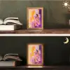 Abstract - Portret - Vrouw - Kleurrijk Light Box met kabel (Tafellamp) klein -sfeer3