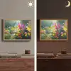 Zomertuin - Sfeervol - Bloemen Light Box met batterij (Wandlamp) middel -sfeer3