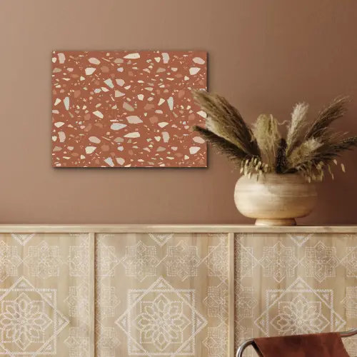Terrazzo - Patroon - Klei PET vilt klein 837 -sfeer4