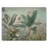 Tropisch bladerdek - Vlinders - groen - Bruin muismat rubber klein -3d
