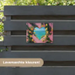 Hart - Zee - Muur tuinposter los doek klein -sfeer3