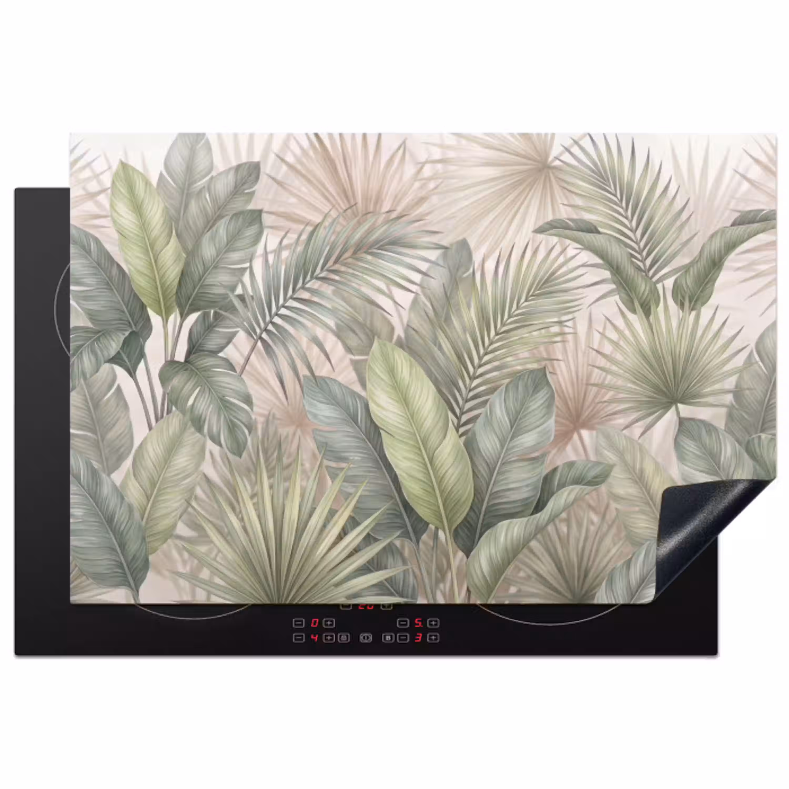 Planten - Tropisch - Bladeren - Groen - Natuur Inductie beschermer vinyl 3mm klein -3d