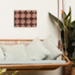 Bloemen - Patroon - Bruin tuinposter los doek klein 239 -sfeer7