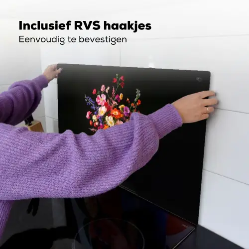 Kleurrijk - Boeket - Vaas - Goud Inductie beschemer met haakjes klein -ky-ophangen-nl