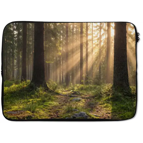 Bos - Zonlicht - Gras laptophoes neopreen klein -zkaufland3dotto
