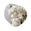 Lelies - Boekte - Wit - Meeldraden Wandcirkel Organisch Forex 3mm klein -3d