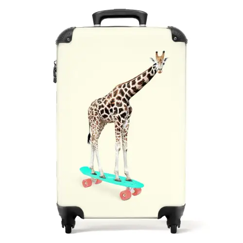 Gierende giraffe Koffer - NBS - Handbagage middel -productfoto_recht