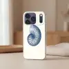 Blauw - Schelp - Spiraal Telefoonhoesje iPhone 17 Pro klein -sfeer2