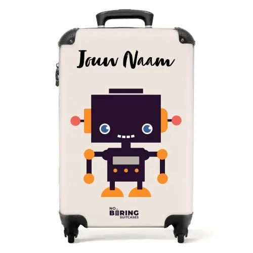 Paarse pixel NBS - Handbagage koffer - Kinderen Unisex middel -productfoto_recht