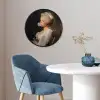 Vrouw - Barokjurk - Kauwgom Fotolijst rond zonder passe partout klein -sfeer2