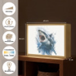 Haai - Blauw - Water Light Box met batterij (Wandlamp kind) middel -USP_websiteoverzichtDE