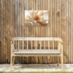 Close up - Pioenroos - Wit Tuinposter op houten frame 2 cm dik klein -sfeer4