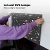 Terrazzo - Patroon - Zwart - Zacht Inductie beschemer met haakjes klein 777 -ky-ophangen-nl