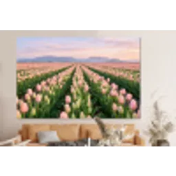 Tulpen - Landschap - Roze forex 5mm xxl -bovenbank