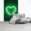 Neon - Groen - Licht fotobehang vinyl groot -slaapkamer