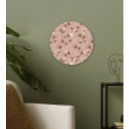 Ginkgo - Patroon - Roze Wandcirkel kunststof plaat 5mm dik klein 188 -sfeer3