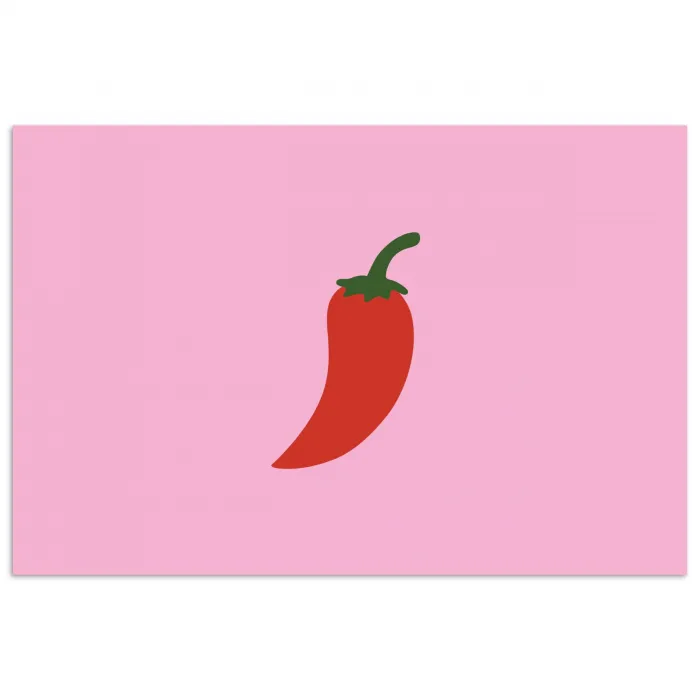 Peper - Rood - Illustratie poster papier klein -3d