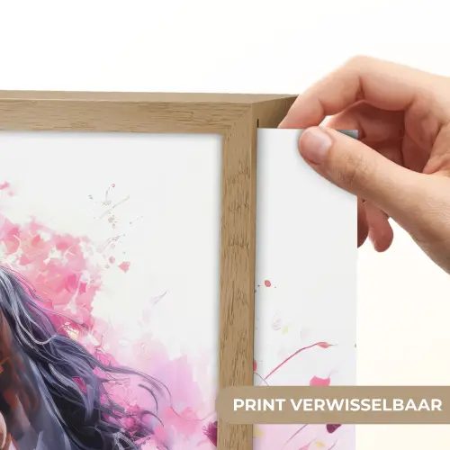 Paard - Dieren - Meisje - Roze Light Box met batterij (Wandlamp kind) middel -USP_websiteprintNL