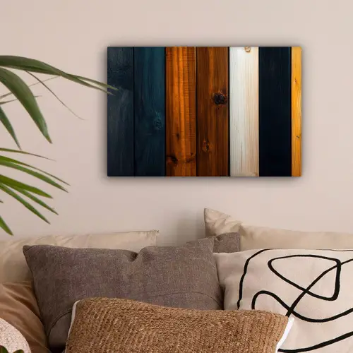 Hout - Planken - Donker - Warm canvas 2cm klein -sfeer1