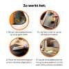 Vos - Oranje - Abstract - Driehoeken Inductie beschermer vinyl 3mm klein -zzzzzzz-td-werking