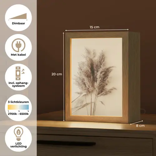 Graan - Pastel - Natuur Light Box met kabel (Tafellamp) klein -USP_NL