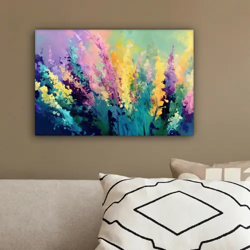 Dromerige - Langgerekte bloemen canvas 2cm klein -sfeer3
