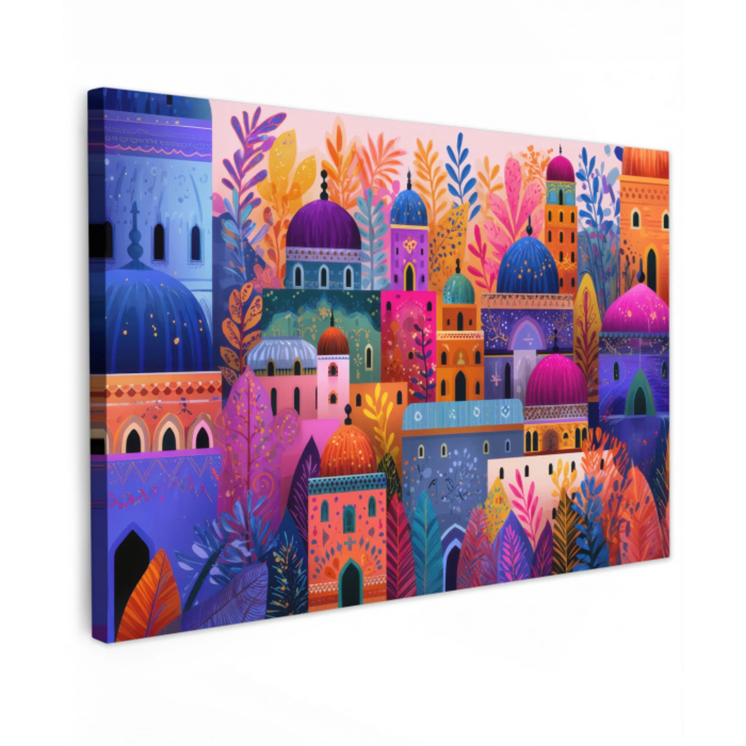 Kleurrijk paradijs - Levendig - Koepels canvas 2cm klein -z3d