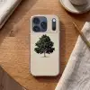 Eikenboom - Schaduw - Egaal Telefoonhoesje iPhone 17 Pro klein -sfeer1