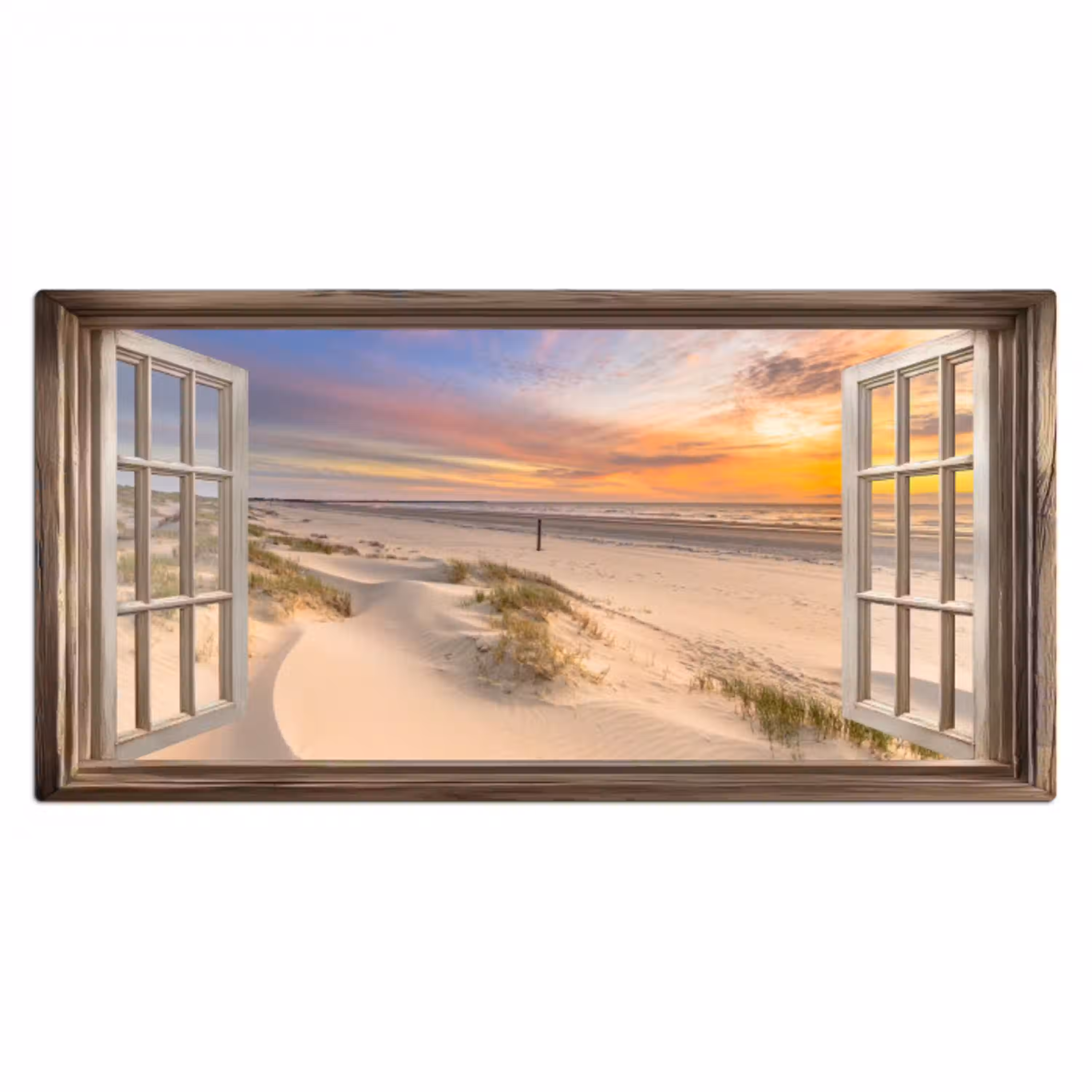 Doorkijk - Strand - Duinen - Natuur - Landschap Muismat XXL klein -3d_leeg
