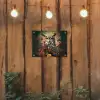 Uil - Vogel - Bloemen - Planten - Botanisch tuinposter los doek klein -sfeer1