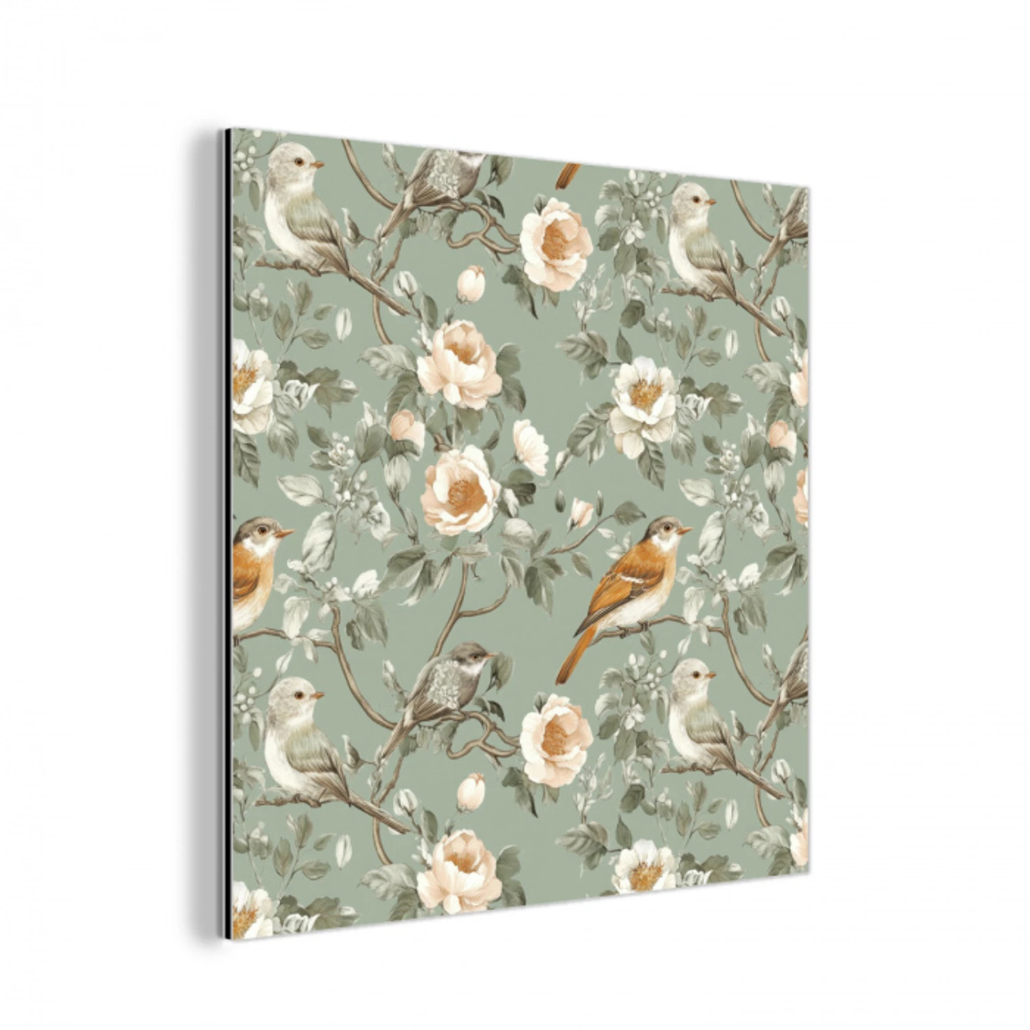 Roze - Vogels - Kleurrijk aluminium wit klein 46 -3d