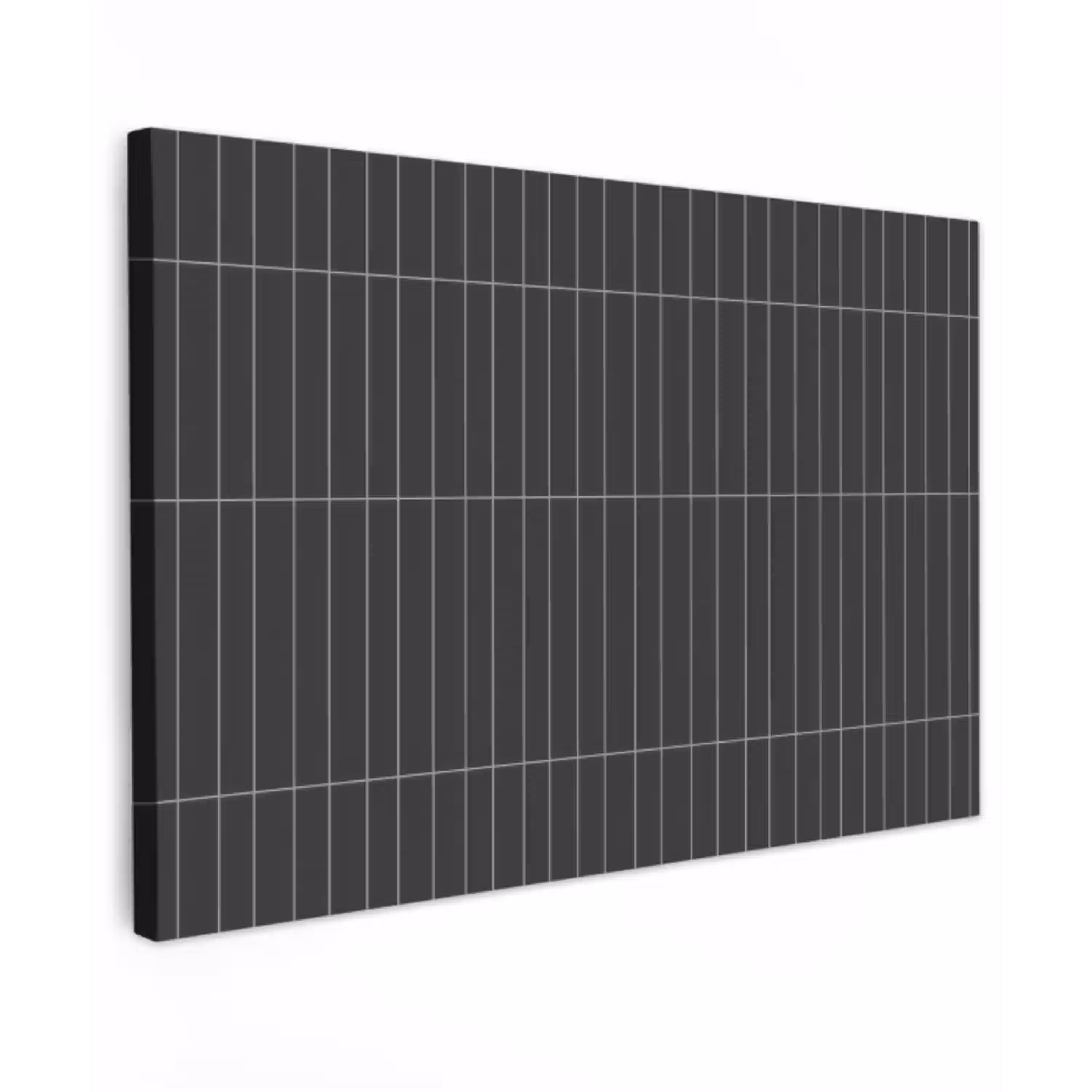 Verticaal - Wandtegel - Donkergrijs canvas 2cm klein 34 -z3d