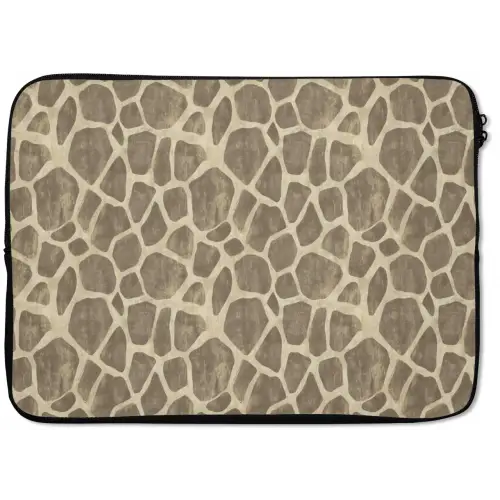 Giraf - Patroon - Beige - Bruin laptophoes neopreen klein 279 -zkaufland3dotto
