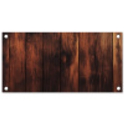 Hout - Planken - Vintage - Donkerbruin tuinposter los doek klein -3d