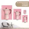 Roze - Mokkapot - Illustratie - Koffie tuinposter los doek klein -Xsfeer9_DE