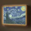 Sterrennacht - Schilderij - Oude meesters - Vincent van Gogh Light Box met batterij (Wandlamp) middel -z3d_website