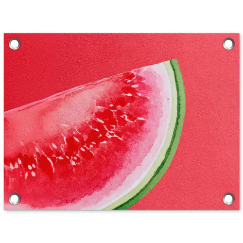 Watermeloen - Rood - Zomers tuinposter los doek klein -3d