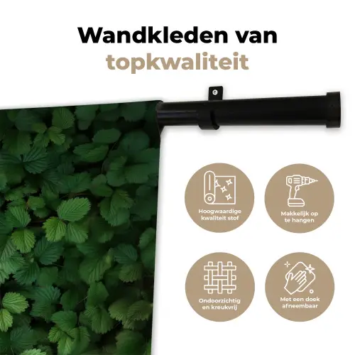 Groen - Bladeren - Kartel - Zonlicht Wandkleed katoen klein -sfeer2