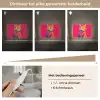 Kat - Kimono - Bloemen - Roze Light Box met kabel (Tafellamp) klein -USP_dimbaarNL