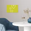 Groen - Hartjes - Wit poster papier klein -sfeer3