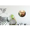 Hert - Geverfd - Gewei - Bruin Wandcirkel aluminium klein -kinderkamer