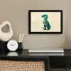 Dinosaurus - Turquoise - Stekels fotolijst zwart zonder passe partout klein -sfeer1